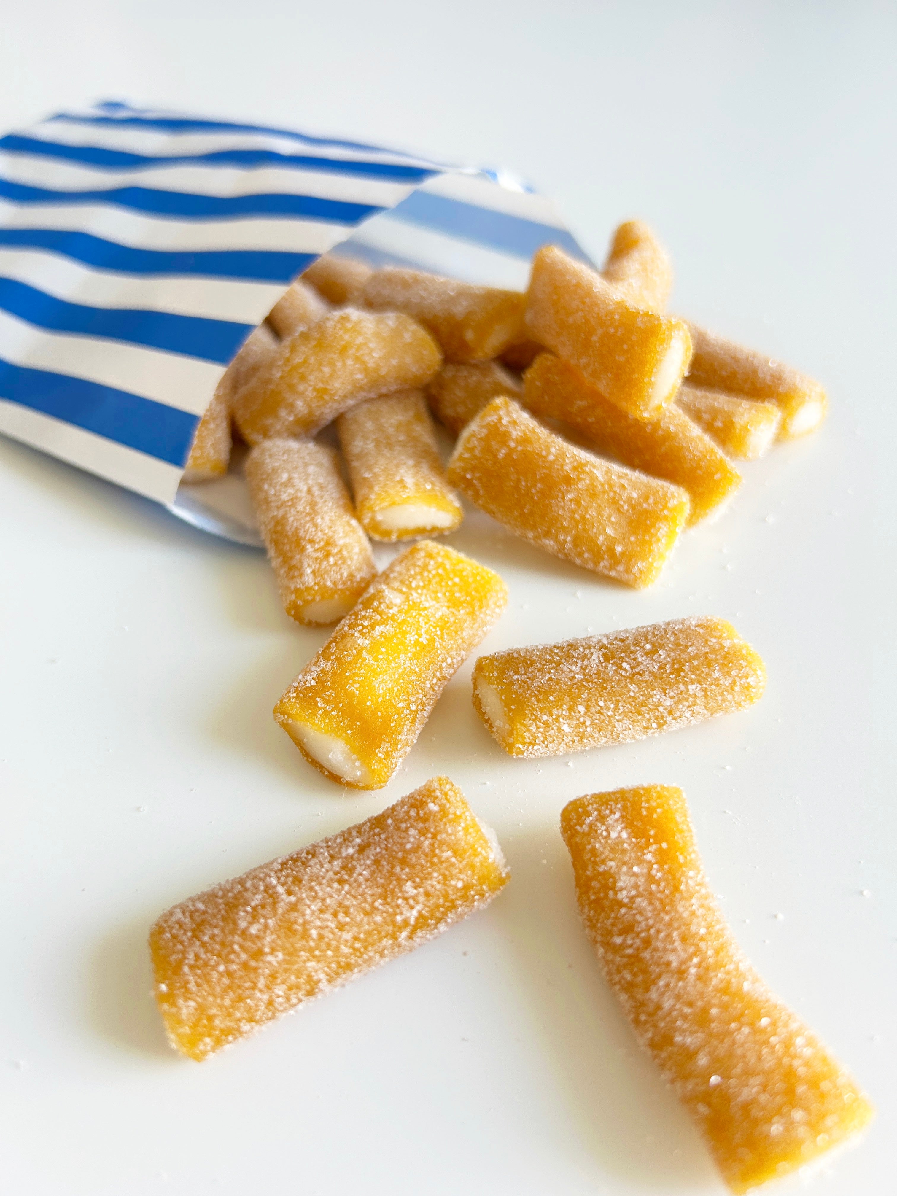 Mango Pencils fondant filled fizzy mango sweets