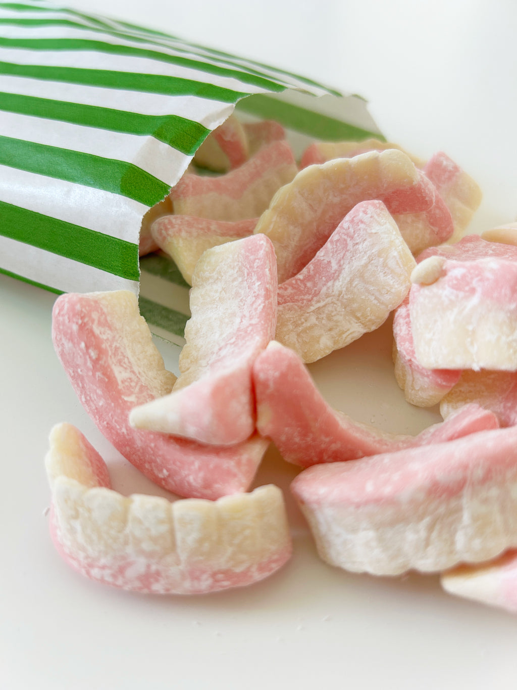 Milk Teeth strawberry and vanilla teeth shaped gummy sweets
