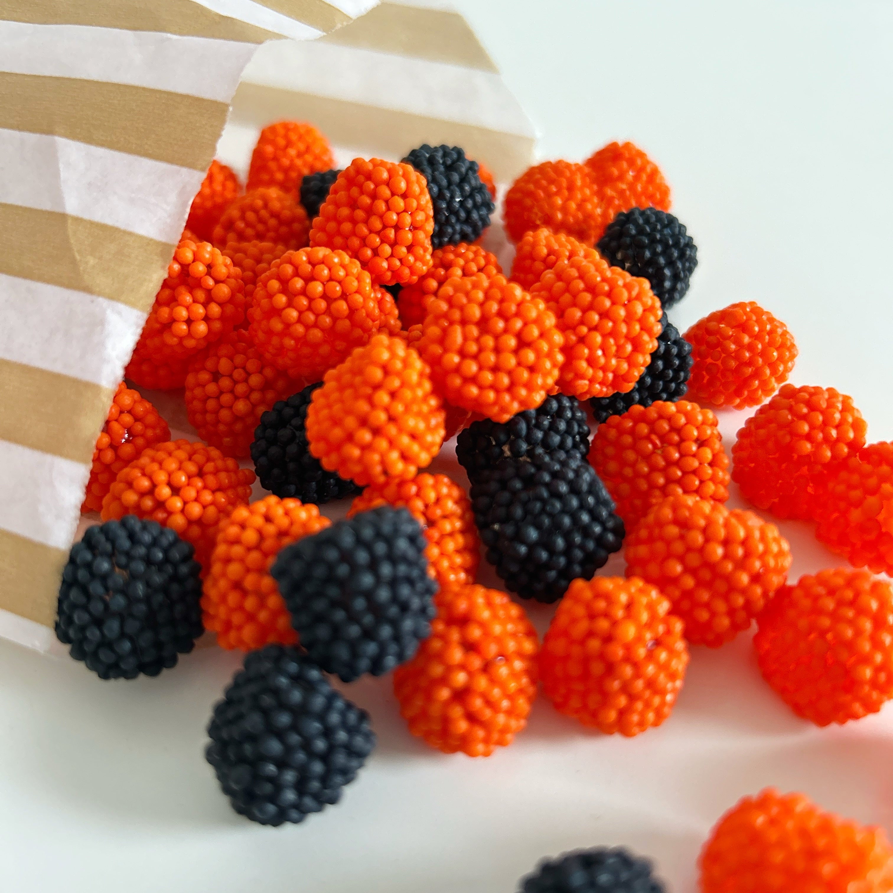 Black & Orange Dots
