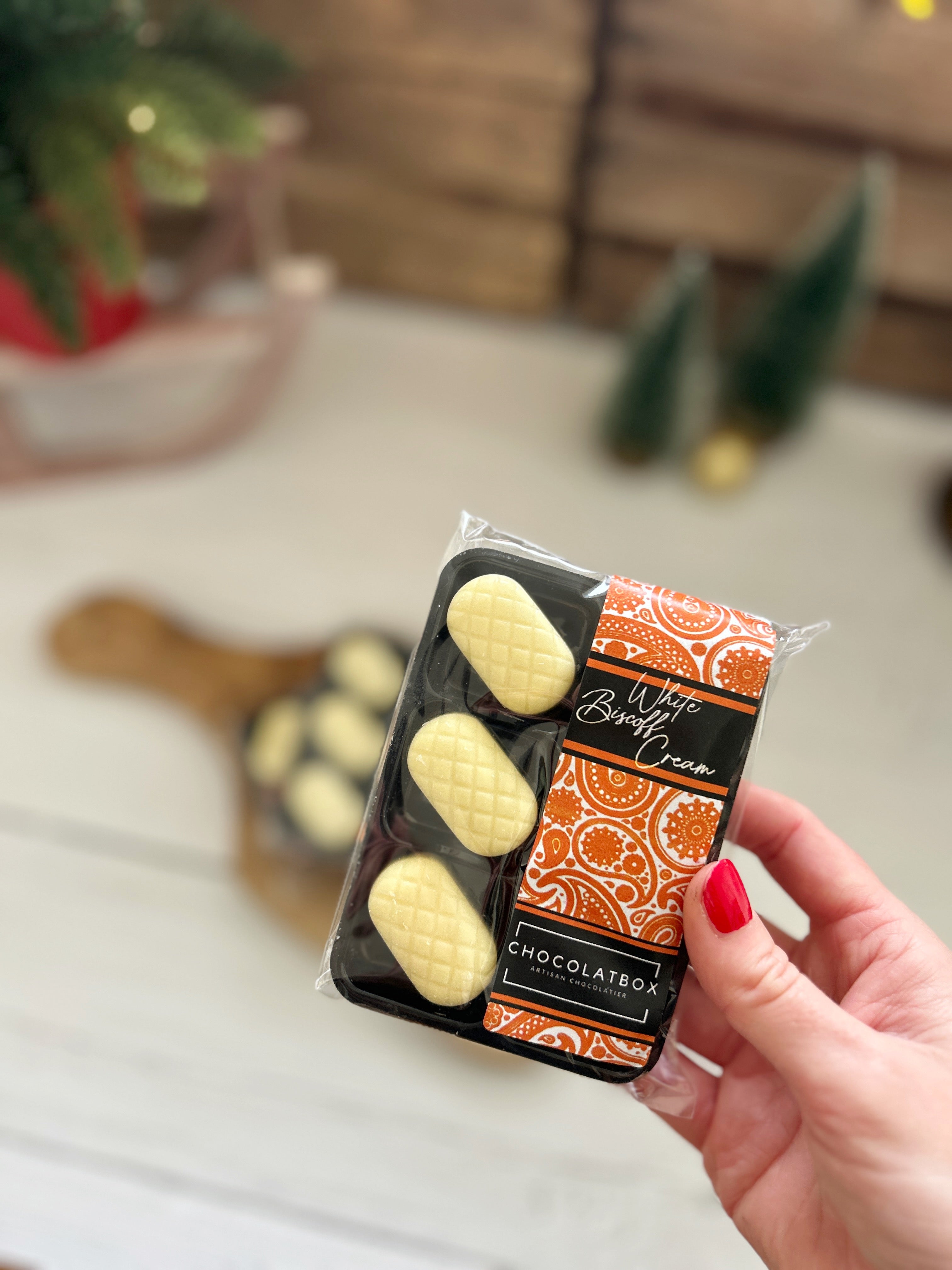 White Biscoff Ganache Chocolates