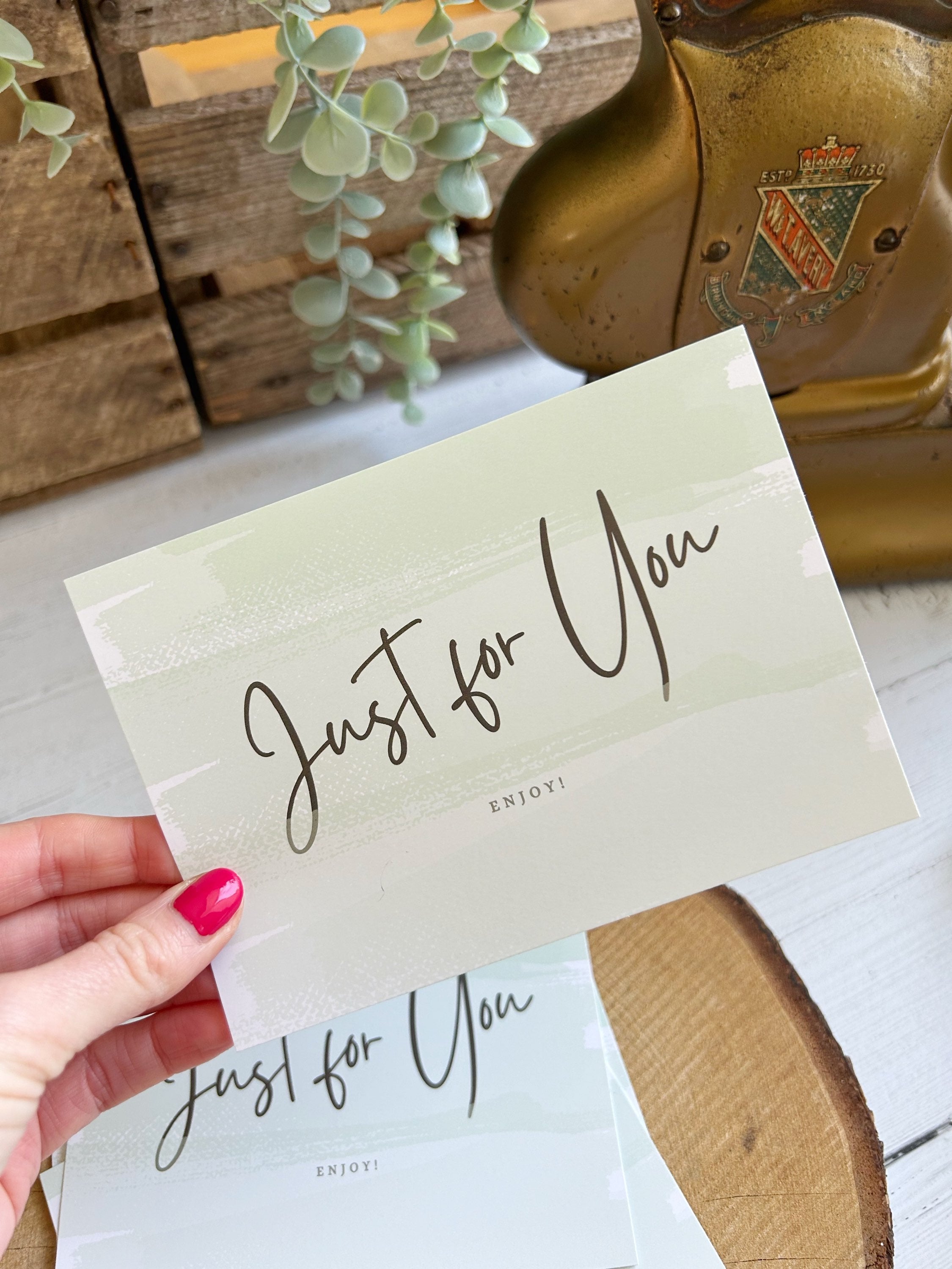 Just for You Gift note